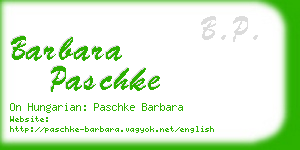 barbara paschke business card